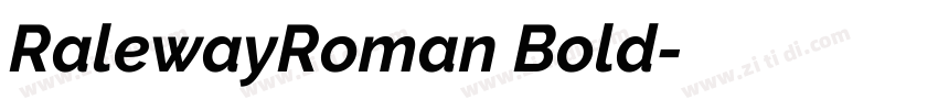 RalewayRoman Bold字体转换